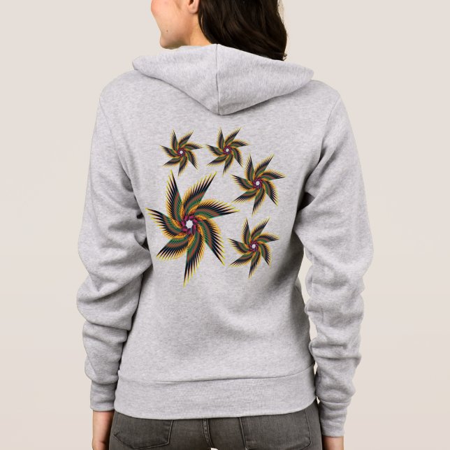 Sudadera print  flora (Reverso)