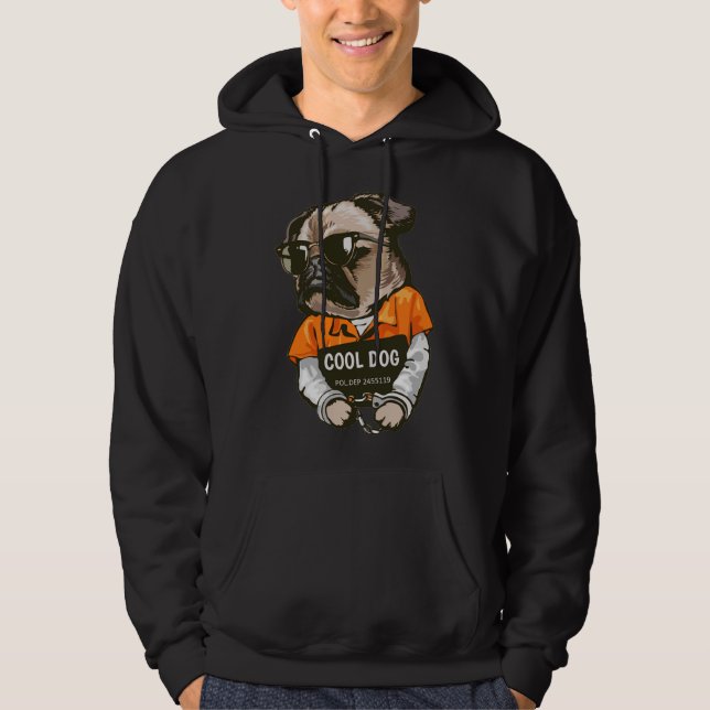 Sudadera Prisionero gracioso de perro Pug Classic T-Shirt 1 (Anverso)