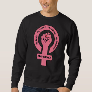Sudadera Pro Choice Mi cuerpo Mi elección Mi Uterus Mi nego