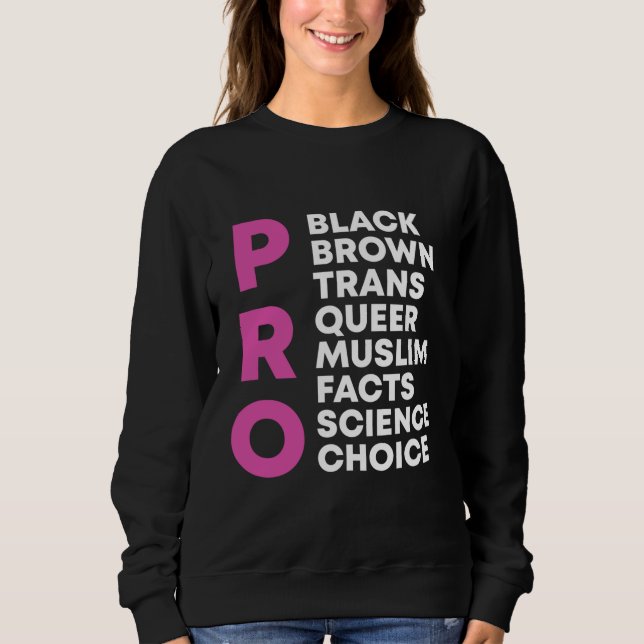Sudadera Pro Choice Queer Trans Science Black Gay Pride Híb (Anverso)