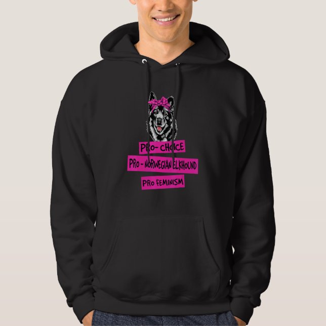 Sudadera Pro Elección Pro Feminismo Pro Perro Elkhound Noru (Anverso)