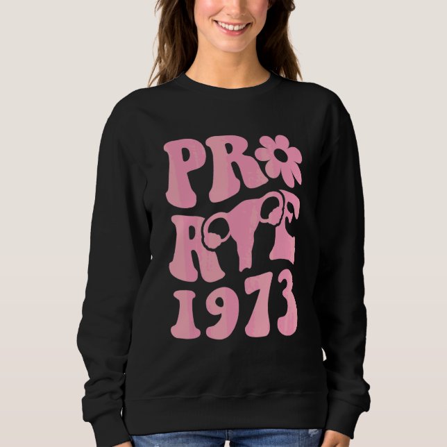 Sudadera Pro Elección Roe 1973 Flor Útero Rosa 1 (Anverso)