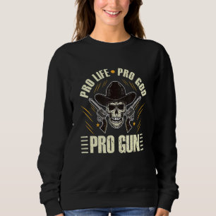 Sudadera pro life pro dios pro pistola para hombres de arma