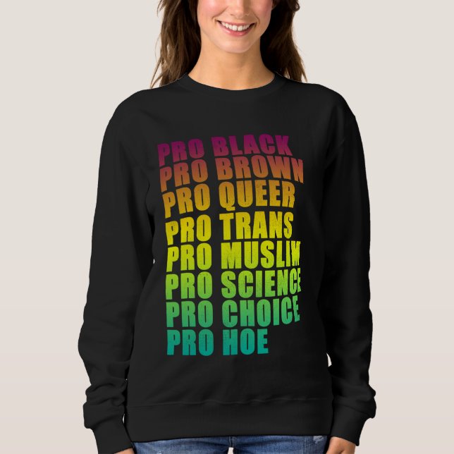 Sudadera PRO Negro, PRO Brown, PRO Queer, PRO Trans, PRO Ch (Anverso)