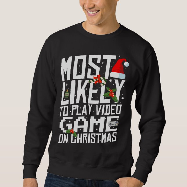 Sudadera Probablemente Para Jugar A Los Navidades De Videoj (Anverso)