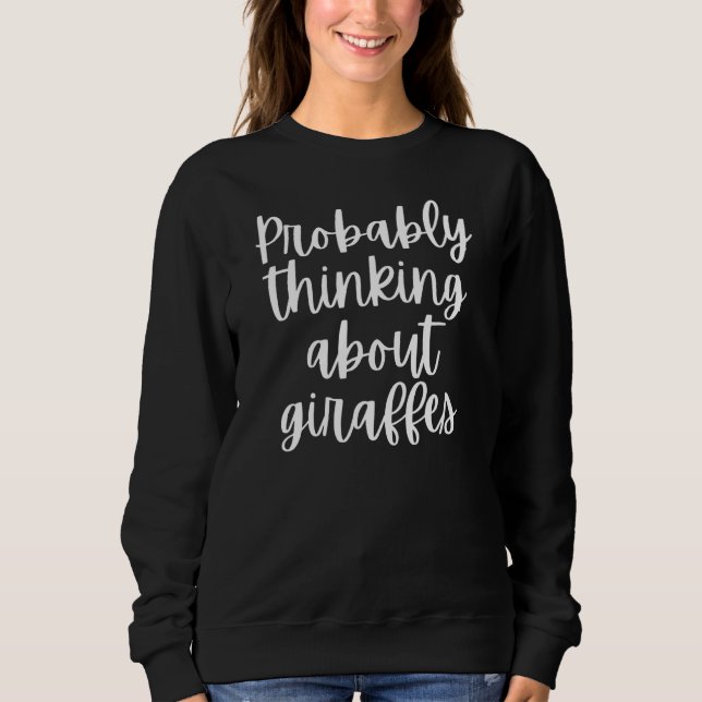 Sudadera Probablemente pensando en las jirafas (Anverso)