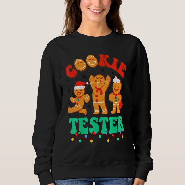 Sudadera Probador de galletas de Navidad Groovy Xmas Pan de (Anverso)