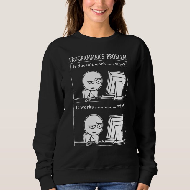 Sudadera Problema de programador Funciona Ingeniero de soft (Anverso)