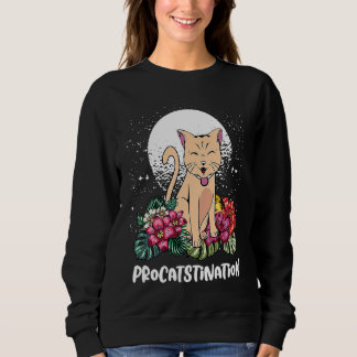 Sudadera Procatstination  Cat  Humor Kitten Lazy Cat Mom  1
