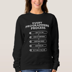 Sudadera Proceso de cada programador - Gracioso regalo