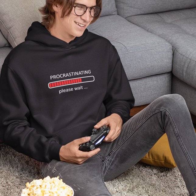 Sudadera Procrastinando por favor espere a Hoodie por un dí (Subido por el creador)
