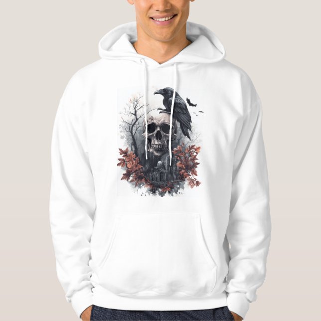 Sudadera Profecía de Calavera y Cuervo (Anverso)