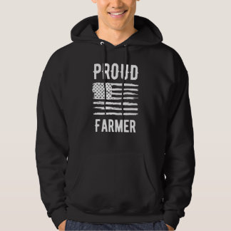 Sudadera Profesión de agricultor orgulloso bandera american