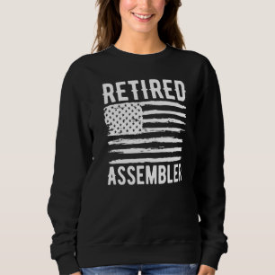 Sudadera Profesión de Ensamblador Jubilado Bandera American