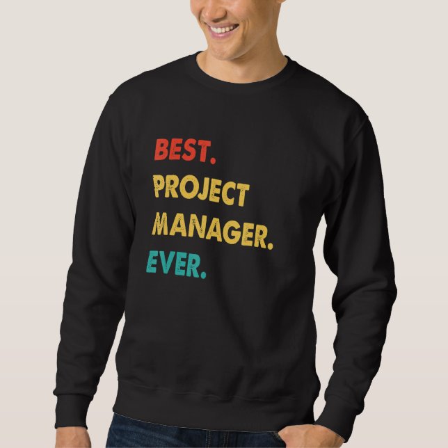 Sudadera Profesión de Gerente de Proyecto Retro Mejor Admin (Anverso)