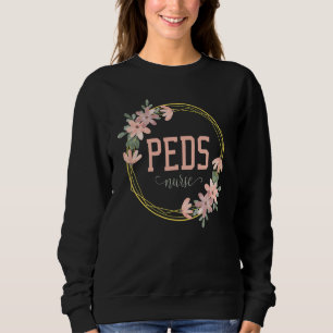 Sudadera Profesional de Enfermería Pediátrica Peds Flor Pro
