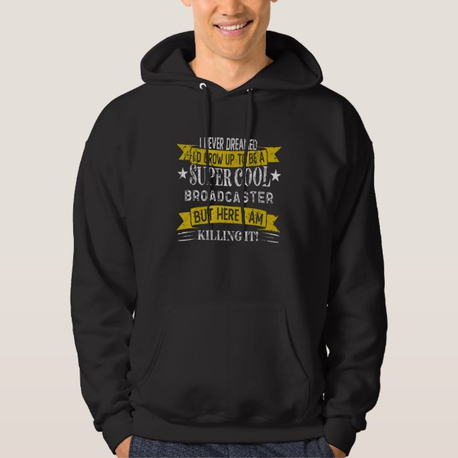 Sudadera Profesiones de título de trabajo de emisoras (Anverso)