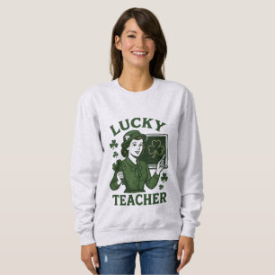 Sudadera Profesor Afortunado – De St. Patrick’s Day Retro V