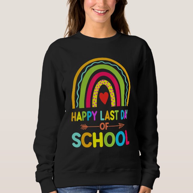 Sudadera Profesor arcoiris Hola verano dulce feliz último d (Anverso)