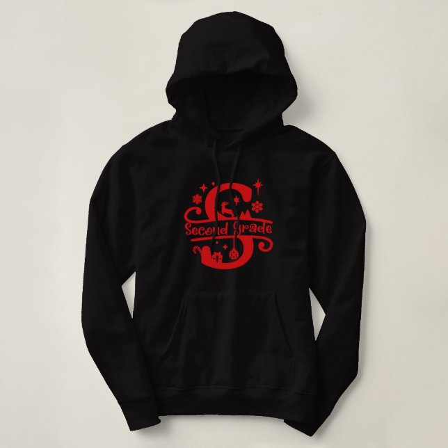 Sudadera Profesor de 2º grado Feliz Navidad al favorito de  (Diseño del anverso)