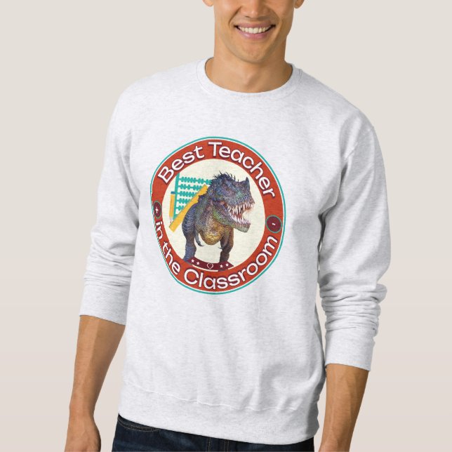 Sudadera Profesor de Álgebra Dinosaurio Divertido (Anverso)