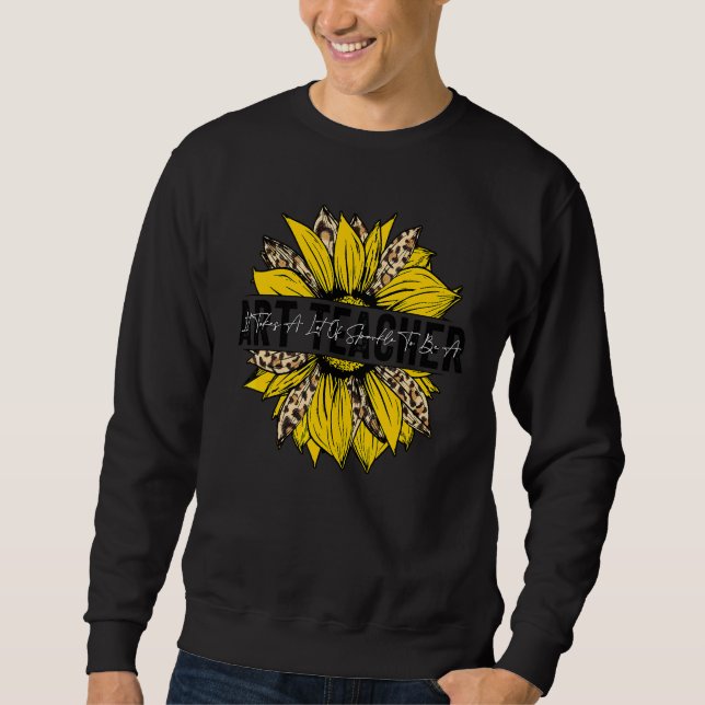 Sudadera Profesor de Arte Boho Girasol Cuidadoso Dedicado A (Anverso)