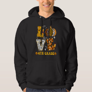 Sudadera Profesor de calabaza de 4to grado amor de estudian