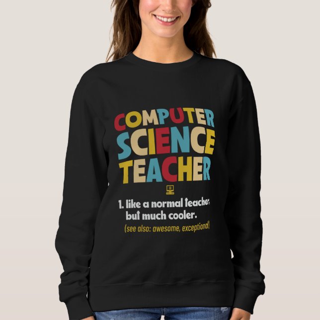 Sudadera Profesor de Ciencias de la Computación CS Profesor (Anverso)