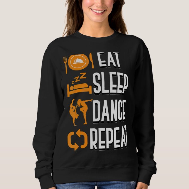 Sudadera Profesor de danza de baile de repetición de baile  (Anverso)