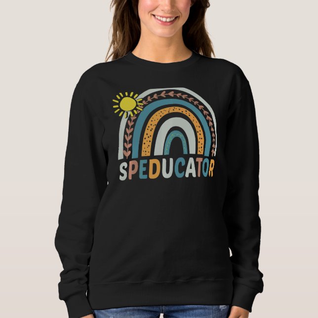 Sudadera Profesor de educación especial Rainbow Boho (Anverso)