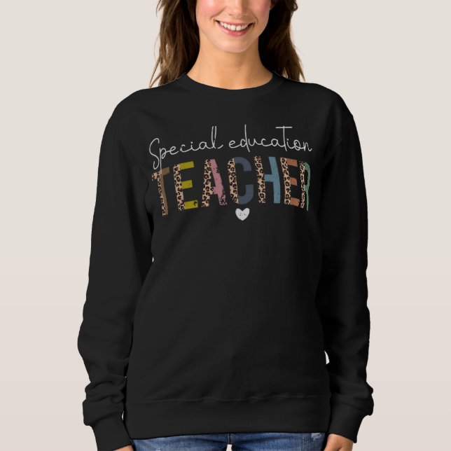 Sudadera Profesor de Educación Especial Sped Ed Sped Leopar (Anverso)