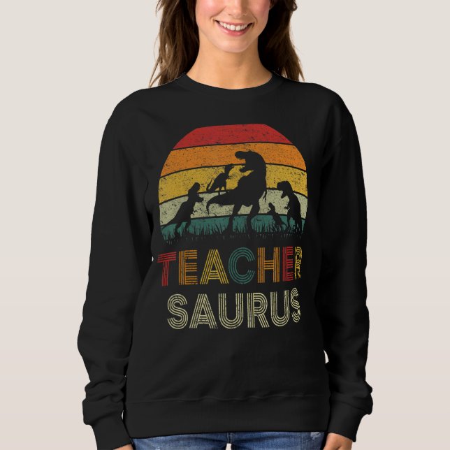 Sudadera Profesor de época Dinosaur Teachersaurus Rex Dad M (Anverso)