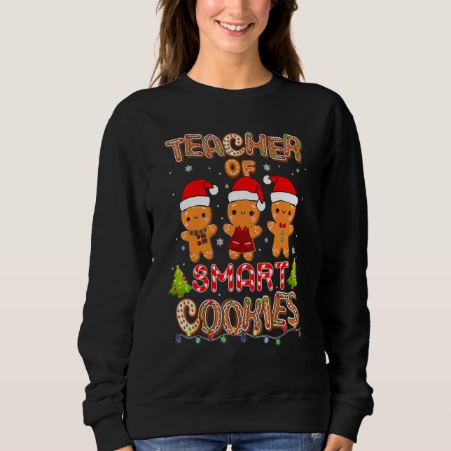 Sudadera Profesor de galletas inteligentes, Navidades de pa (Anverso)