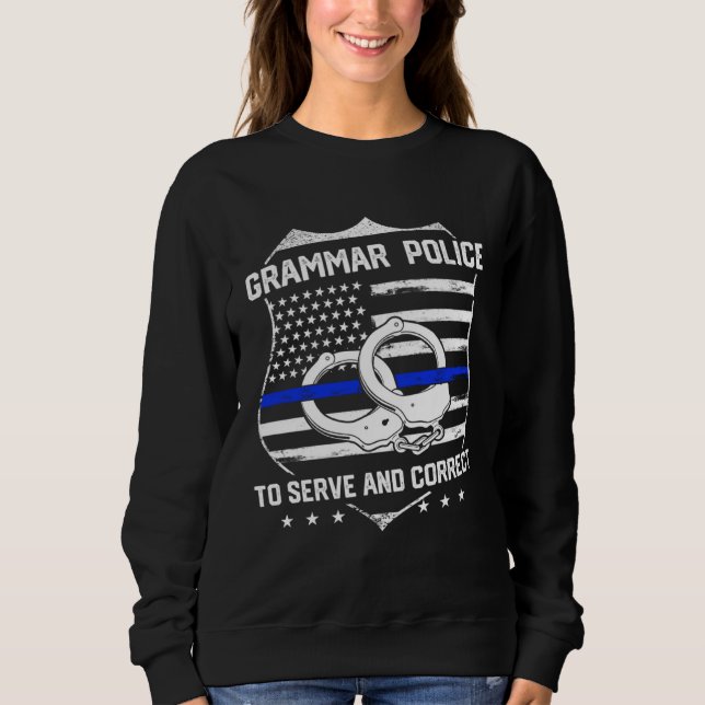 Sudadera Profesor de inglés policía gramatical (Anverso)