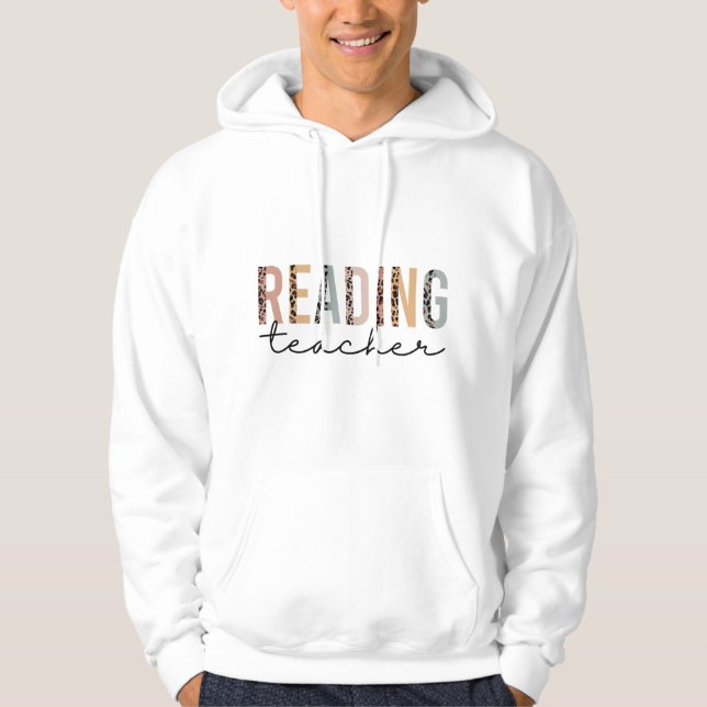 Sudadera Profesor de Lectura de Impresión de Guepardo Leopa (Anverso)