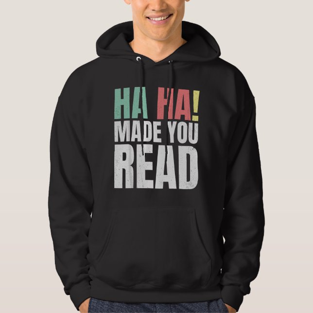 Sudadera Profesor de lectura divertido (Anverso)