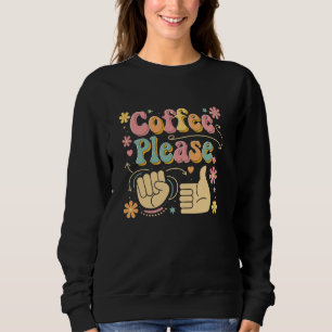 Sudadera Profesor de Lengua de Señas Americana ASL Coffee P