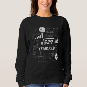Sudadera Profesor de matemáticas de cumpleaños de 23 años r