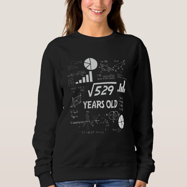 Sudadera Profesor de matemáticas de cumpleaños de 23 años r (Anverso)