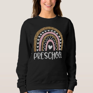 Sudadera Profesor de Preescolar Leopard Rainbow Teacher de