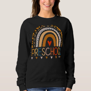 Sudadera Profesor de Preescolar Leopard Rainbow Teacher de