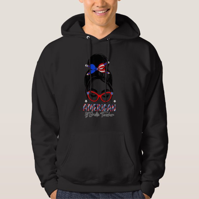 Sudadera Profesor de primer grado norteamericano Messy Bun  (Anverso)
