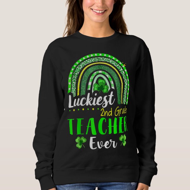 Sudadera Profesor de segundo grado más afortunado de todos  (Anverso)