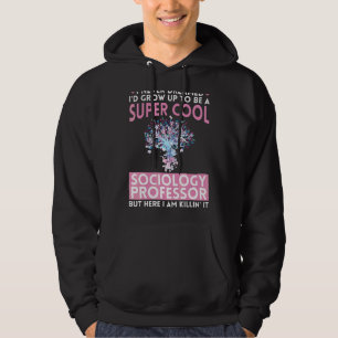 Sudadera Profesor de Sociología Enseñanza Principal Cita al