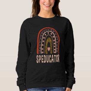 Sudadera Profesor de SPED: corazón del orador Boho Rainbow