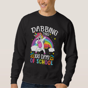Sudadera Profesor de Unicornio Dabbing a través de 100 días