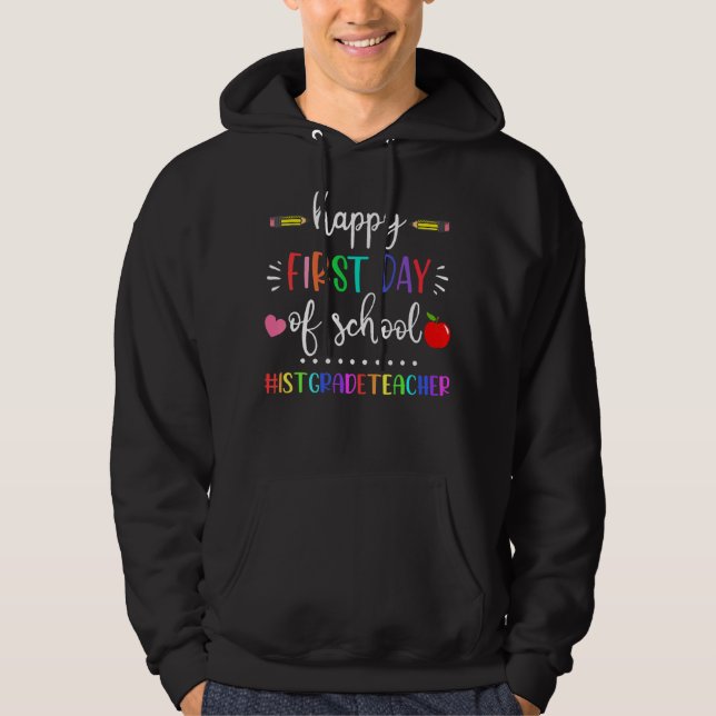 Sudadera Profesor Educador Primer Día De La Escuela De Vuel (Anverso)