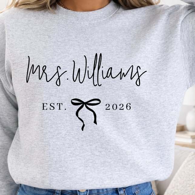 Sudadera Profesor | Futuro Personalizado de Señora Boda Let (Teacher | Personalized Modern Script Future Mrs Wedding Engagement Party Sweatshirt for Bride)