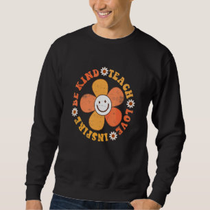 Sudadera Profesor Groovy Hippy Sé Amable Enseña Amor Inspir