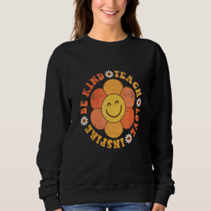 Sudadera Profesor Groovy Hippy Sé Amable Enseña Amor Inspir